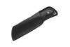 Mercury Kali Fixed Blade - 2.5" N690 Sheepsfoot Stonewashed Blade, Black G10 Handles, Black Leather Sheath