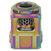 Chaos Gear Supply Qube Compensator - Rainbow Finish, 1/2X28 Thread Pitch