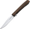 Boker Plus Urban Trapper Flipper Knife - 3.43" VG10 Satin Plain Blade, Desert Ironwood Handles - 01BO711