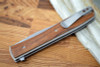 Boker Plus Urban Trapper Flipper Knife - 3.43" VG10 Satin Plain Blade, Desert Ironwood Handles - 01BO711