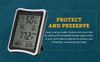 SnapSafe Digital Hygrometer - Indoor Temperature and Humidity Monitor with Touchscreen LCD Display