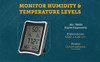 SnapSafe Digital Hygrometer - Indoor Temperature and Humidity Monitor with Touchscreen LCD Display