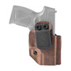 Mission First Tactical Leather Kydex Hybrid Inside Waistband Holster - Ambidextrous, Fits Taurus GX4, Kydex with Leather Shell, Includes 1.5" Belt Attachment, Brown