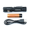 Powertac Tradesman M6 G2 2030 Lumen Rechargeable Flashlight - Anodized Black, Magnetic Charger, Magnetic Tailcap, 2030 Max Lumens, IPX8