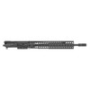 Spike's Tactical Complete Upper Receiver - 223 Rem/556NATO, 14.5" Barrel (16" OAL with Pinned Brake), Mid-length Gas System, Fits AR Rifles, Black, Flat Top Receiver, No Sights, 12" CRR Quad Rail, Dynacomp Muzzle Brake, No Mags