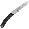 Buck Limited Legacy Collection Squire Folding Knife - 2.75" CPM-S35VN Satin Blade, Black Burlap Micarta Handles with Nickel Silver Bolsters - 13297