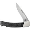 Buck Limited Legacy Collection Squire Folding Knife - 2.75" CPM-S35VN Satin Blade, Black Burlap Micarta Handles with Nickel Silver Bolsters - 13297