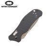 WithArmour Eagle Claw EDC Axis Lock Folding Knife - 3.4" 440C Gray Recurve Blade, Black G10 Handles, Paracord Lanyard