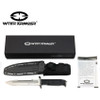 WithArmour Expendable Fixed Blade - 6.5" Stonewash D2 Steel Blade, Black G10 Handles, Black Kydex Belt Sheath