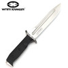 WithArmour Expendable Fixed Blade - 6.5" Stonewash D2 Steel Blade, Black G10 Handles, Black Kydex Belt Sheath