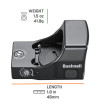 Bushnell RXS-250 Reflex Sight - 4 MOA Red Dot Reticle, Deltapoint­ Pro Footprint, Low Mount Included, Black