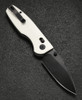 CMB Predator Axis Lock Folding Knife - 3.42" D2 Black Blade, White G10 Handle