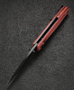CMB Predator Axis Lock Folding Knife - 3.42" D2 Satin Blade, Red Micarta Handle