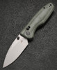 CMB Predator Axis Lock Folding Knife - 3.42" D2 Satin Blade, Green Micarta Handle
