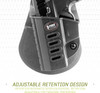 Fobus SR22 Passive Retention Evolution OWB Holster - Fits the Ruger SR22, Black Polymer, Right Hand