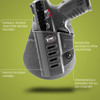 Fobus SR22 Passive Retention Evolution OWB Holster - Fits the Ruger SR22, Black Polymer, Right Hand