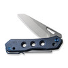 We Knife Company Vision R Superlock Folding Knife - 3.54" CPM-20CV Bead Blast Reverse Tanto Blade, Blue Titanium Handles - WE21031-3