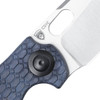 Kizer Cutlery Vanguard Sheepdog C01C Folding Knife - 3.3" 154CM Satin Blade, Blue Richlite Handles - V4488C3