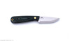 Brisa EnZo Necker 70 Fixed Blade Knife - 2.75" Sandvik 12C27 Scandi Grind Blade, Green Micarta Handles, Leather Sheath - BRI66436