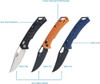 SRM Knives 9201 Ambi Lock Folding Knife - 3.54" 8Cr13MoV Steel Blade, Black Textured FRN Handle - 9201-PB