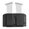 Mission First Tactical Double Mag Pouch Black - Black Kydex, Fits Glock 48, Sig P365, Springfield Armory 9/40