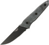 Ontario Stealth Fixed Blade Knife - 3.5" S35VN Black Straight Back Combo Edge, Black Micarta Handles, Nylon Sheath - 8198