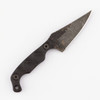 Stroup Knives Mini Mod 1 Fixed Blade - 3" 1095HC Blade, Black Sculpted G10 Handles, Kydex Sheath