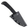 Hogue Extrak Fixed Blade Knife - 3.3" CPM-M4 Black Cerakote Clip Point, Black G10 Handles, Kydex Sheath - 35869