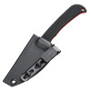 Hogue Extrak Fixed Blade Knife - 3.3" CPM-M4 Hunter Orange Cerakote Clip Point, Black G10 Handles, Kydex Sheath - 35864