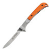 Hogue Extrak Scalpel Blade Knife - 2.5" Replaceable 440C Blade, Stainless Steel Frame, Orange G10 Scales, Nylon Blade Guard  - 35874