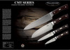 Fallkniven CMT Chefs Delta 6" Chef's Knife -  6" Laminate Cobalt Steel Edge, Maroon Micarta Handles