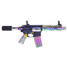 Guntec USA Ultralight Series Skeletonized Enhanced AR-15 Trigger Guard - Gloss Rainbow PVD Finish