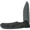 Buck 843 Sprint Ops Flipper Knife - 3.125" S30V Black Reverse Tanto, Black Canvas Micarta Handles - 13438