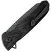 Buck 843 Sprint Ops Flipper Knife - 3.125" S30V Black Reverse Tanto, Black Canvas Micarta Handles - 13438