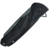 Buck 843 Sprint Ops Flipper Knife - 3.125" S30V Black Reverse Tanto, Black Canvas Micarta Handles - 13438
