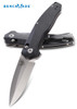 Benchmade Vector AXIS-Assisted Flipper Knife - 3.6" S30V Satin Plain Blade, Contoured Black G10 Handles - 495