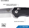 Benchmade Vector AXIS-Assisted Flipper Knife - 3.6" S30V Satin Plain Blade, Contoured Black G10 Handles - 495