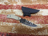 Black Knight Blades Nightmare Fixed Blade - 4.0" 8670 Steel Plain Edge Blade, FDE Contoured G10 Handle, Kydex Sheath