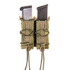 High Speed Gear 11PT02OD Pistol TACO Double Mag Pouch - MOLLE, Fits Most Pistol Magazines, Hybrid Kydex and Nylon, OD Green