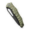 CIVIVI Knives Gavko Spiny Dogfish Folding Knife - 3.47" 14C28N Black Stonewashed Reverse Tanto Blade, Milled OD Green G10 Handles - C22006-3