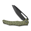 CIVIVI Knives Gavko Spiny Dogfish Folding Knife - 3.47" 14C28N Black Stonewashed Reverse Tanto Blade, Milled OD Green G10 Handles - C22006-3