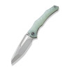 CIVIVI Knives Gavko Spiny Dogfish Folding Knife - 3.47" 14C28N Stonewashed Reverse Tanto Blade, Milled Natural (Jade) G10 Handles - C22006-2