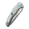 CIVIVI Knives Gavko Spiny Dogfish Folding Knife - 3.47" 14C28N Stonewashed Reverse Tanto Blade, Milled Natural (Jade) G10 Handles - C22006-2