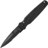 Gerber Covert AUTO Folding Knife - 3.78" S30V Black Partially Serrated Blade, Black Aluminum Handles - 30-000137
