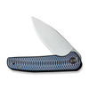 WE Knife Limited Edition Shakan Flipper Knife - 2.97" CPM-20CV Stonewashed Blade, Blue/Black Machined Titanium Handles - WE20052C-1