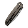 WE Knife Limited Edition Shakan Flipper Knife - 2.97" CPM-20CV Stonewashed Blade, Bronze Titanium Handles with Gold Holes - WE20052B-2