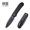 We Knife Ben Petersen Big Banter Folding Knife - 3.69" CPM-20CV Black Stonewashed Drop Point Blade, Black G10 Handles - WE21045-1
