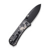 We Knife Ben Petersen Banter Folding Knife - 2.9" S35VN Black Stonewashed Spear Point Blade, Marble Carbon Fiber Handles - 2004H