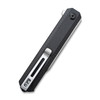 CIVIVI Knives Chronic Flipper Knife - 3.22" Satin Clip Point Blade, Black G10 Handles - C917C