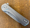 Sharps Bros Meanstreak Folding Knife - 2.25" Drop Point CPM Magnacut Stonewash Blade, Gray Titanium Scales